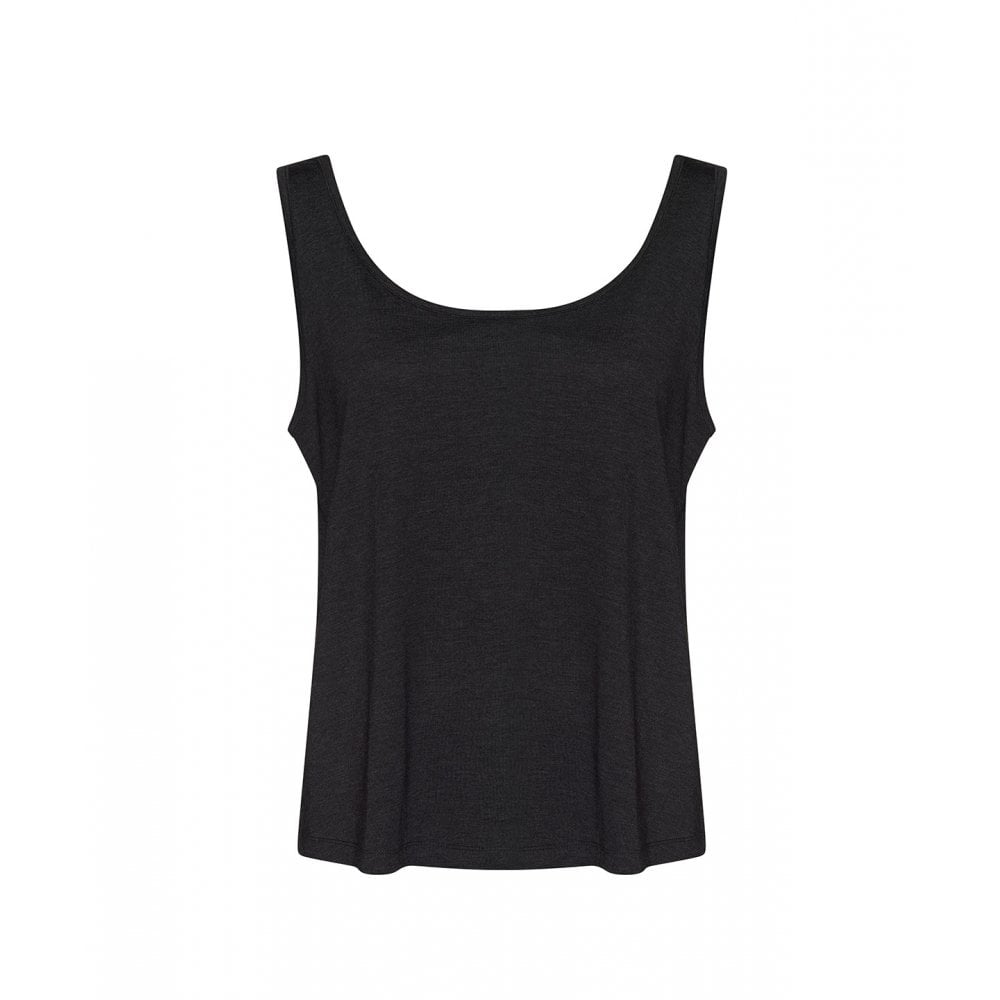 AWDis ladies tank top heather black custom print