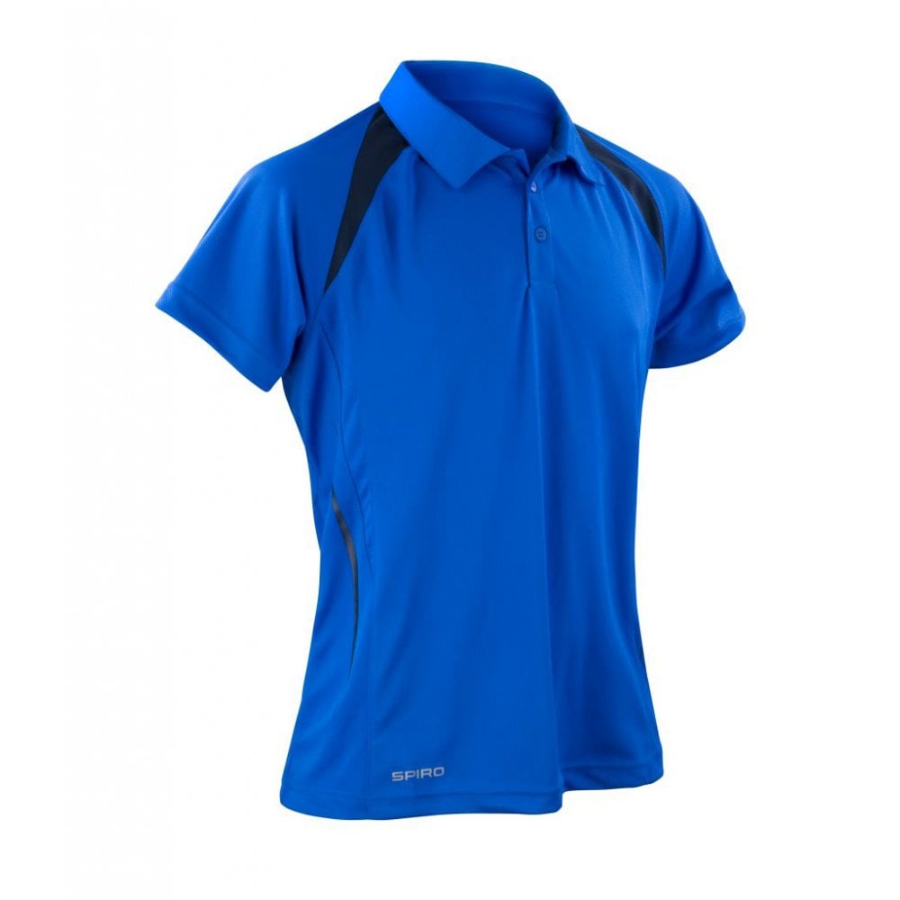 Spiro Team Spirit Polo Shirt, Royal/Navy, Custom Print